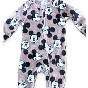 0-3 Mo Disney Baby Mickey So Soft Fleece One Piece Body Suit Footed